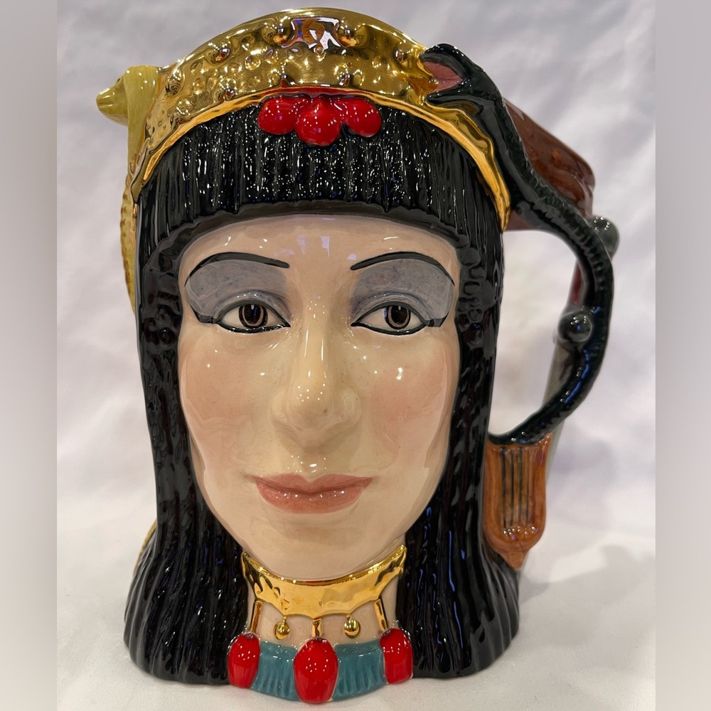 E.Taylor Cleopatra & R.Burton Mark Antony double-faced mug Royal Doulton 1984